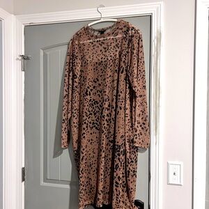 Animal print dress.